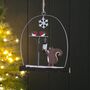 Squirrel And Robins Hanging Christmas Decoration, thumbnail 1 of 2