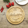 Spice Leaves Personalised Oak Cutting Serving Board, thumbnail 2 of 3
