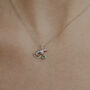 Silver And Emerald Rat Necklace, thumbnail 2 of 2