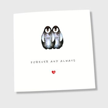 Valentines Day Card Penguins Anniversary, 2 of 4