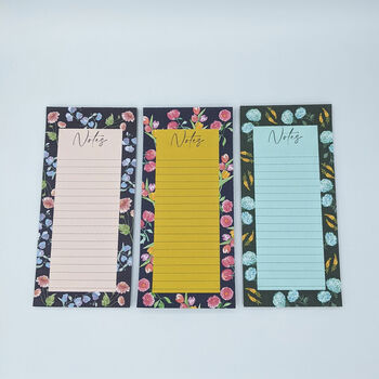 Bright Pastel Flower Notes Deskpad Lined Dl Notepad, 2 of 2