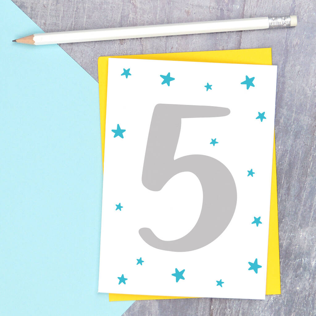 5th Birthday Card By Pink and Turquoise