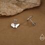 Sterling Silver Africa Map Stud Earrings, thumbnail 2 of 12