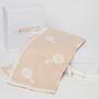 Beige Reversible Rattle Print Cotton Baby Blanket, thumbnail 1 of 2