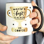 World's Best Teacher Black Mug, thumbnail 1 of 8