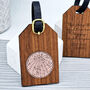 Personalised Wooden Star Map Luggage Tag, thumbnail 3 of 7