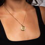 Octagon Gold Coin Necklace In 18 K Gold Plated Sterling Silver, thumbnail 2 of 7