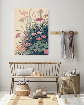 Japanese Flower Meadow Vintage Art Print, 4 of 4