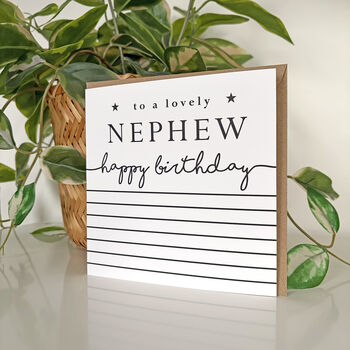 Simply Stripey Nephew Birthday Card, 2 of 3