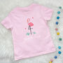 Girls Be Fabulous Pink Flamingo T Shirt, thumbnail 1 of 2