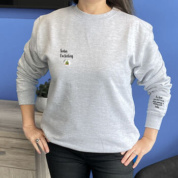 Be Kind Mental Health Awareness Pin Badge Sweatshirt, 5 of 10