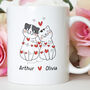 Personalised Cat Couple Mug Gift With Names, thumbnail 1 of 8