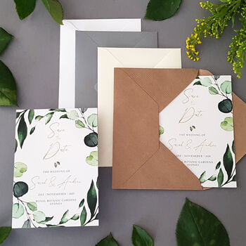 Botanical Save The Date Cards, 2 of 3