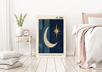 La Luna Moon Quote Art Print, 3 of 4