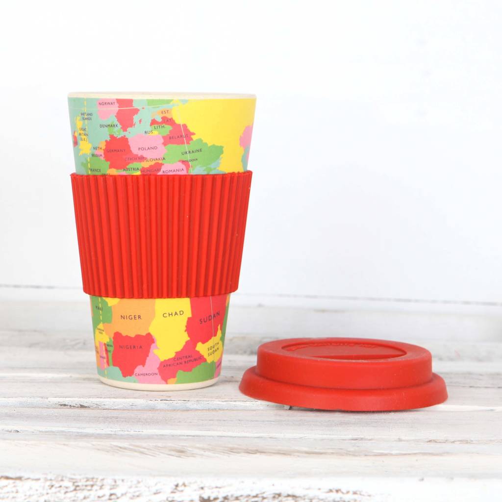 Bamboo Travel Cup, Various Designs By Red Berry Apple