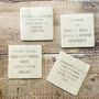 Set Of Four Ceramic Running Quotes Coasters, thumbnail 4 of 4