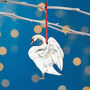 Swan Christmas Tree Decoration, thumbnail 1 of 4