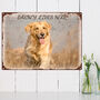 Personalised Pet Photo Quality Vintage Metal Sign, thumbnail 6 of 7