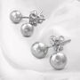 Classic Earrings Sterling Silver Ball Studs, thumbnail 1 of 5