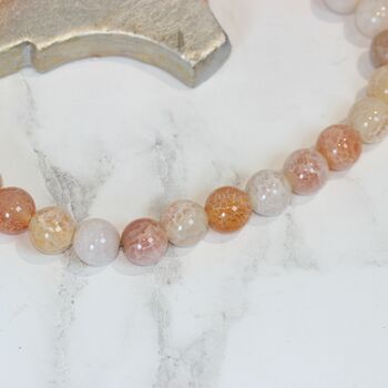 Fire Agate Beaded Choker Necklace, 7 of 7
