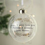 Personalised Gold Wreath Glass Bauble Decoration, thumbnail 3 of 4