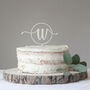 Personalised Cursive Initial Wooden Cake Topper, thumbnail 2 of 4