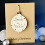 Personalised Auntie Christmas Card Bauble Decoration, thumbnail 2 of 4