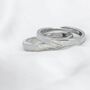 Silver Plated Couple Promise Infinity Twist Rings, thumbnail 1 of 3