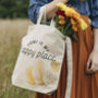 Home Is My Happy Place Luxury Tote Bag, thumbnail 1 of 2