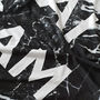 Black Marble Large Letter Personalised Blanket Throw, thumbnail 5 of 9