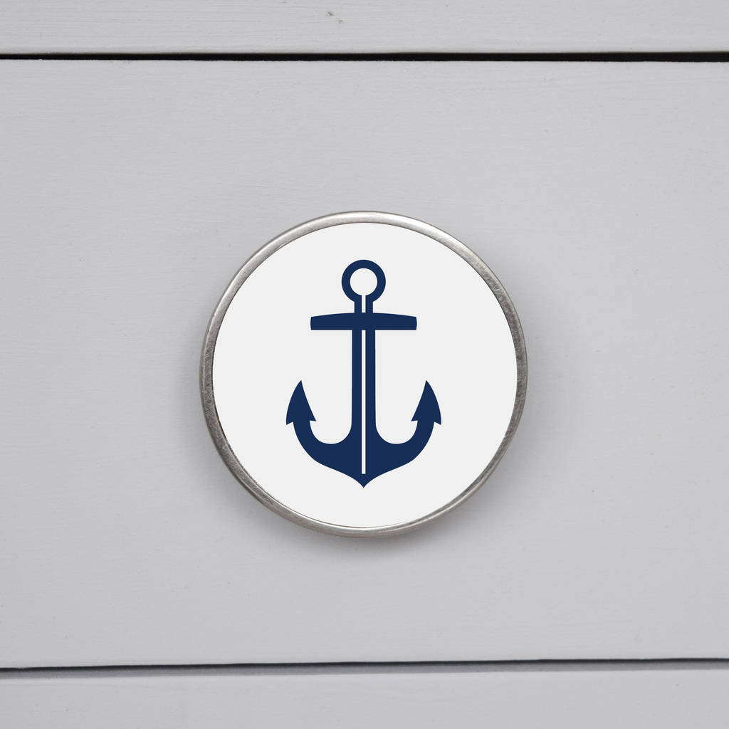 Nautical Sea Boat Themed Cupboard Knobs Anchor 