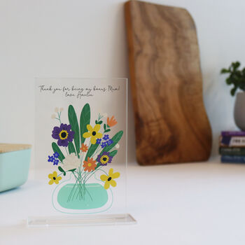 Printed Personalised Printed Acrylic Flower Card, 6 of 12