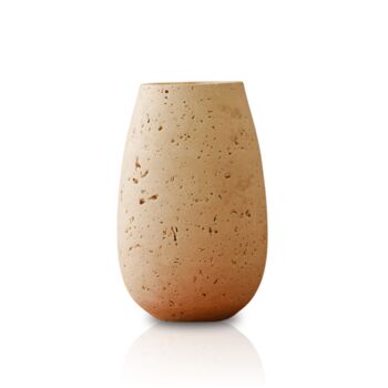 Handcrafted Travertine Drop Vase, 2 of 2