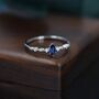 Vintage Inspired Sapphire Blue Cz Ring, thumbnail 2 of 10