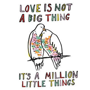 Love Is Not A Big Thing Love Bird Card, 2 of 3