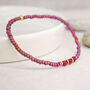 January Garnet Birthstone Beaded Bracelet, thumbnail 1 of 4