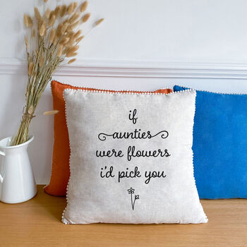 If Mothers Were Flowers Cushion With Mini Flower Trim, 7 of 11