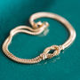 Gold 'Tying The Knot' Bracelet *, thumbnail 1 of 5