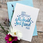Personalised Husband/Wife Best Friend Anniversary Card, thumbnail 1 of 4