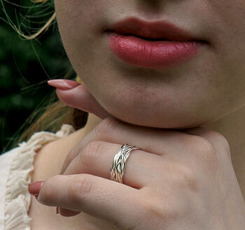 Sterling Silver Interwoven Wire Ring, 3 of 10