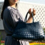 Vegan Leather Hand Weaving Sling Bag, thumbnail 2 of 12