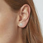 Silver Diamond Earrings, thumbnail 2 of 6