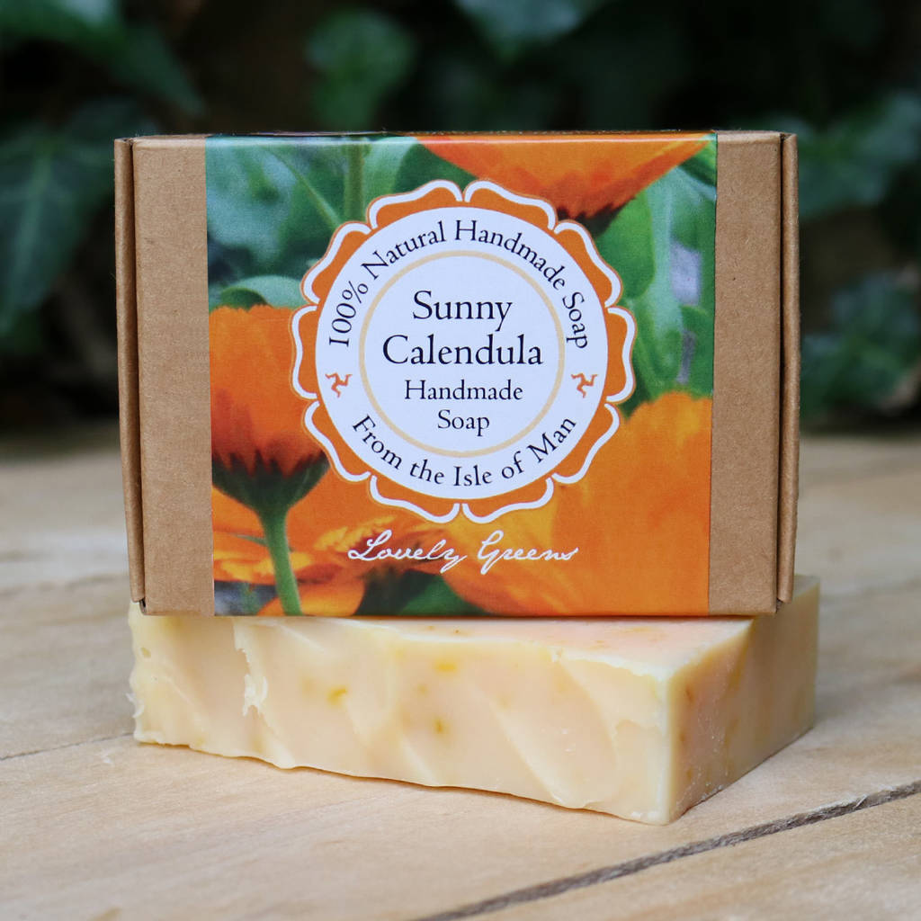 Handmade Palm Oil Free Calendula Soap By Lovely Greens Handmade