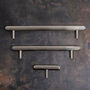 Solid Brass Straight Knurled Pull Handles, thumbnail 3 of 12