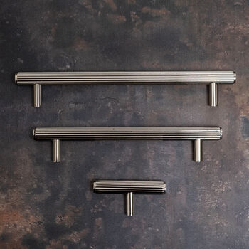 Solid Brass Straight Knurled Pull Handles, 3 of 12