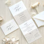 Romantic Script Concertina Wedding Invitation, thumbnail 1 of 7