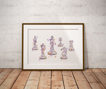 Chess Pieces Collage Poster, 3 of 4