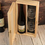Eucalyptus Wedding Gift Set Bottle Box With Two Glasses, thumbnail 3 of 4