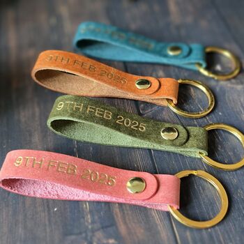 Personalised Leather Keyring And Keychain Gift, 2 of 7