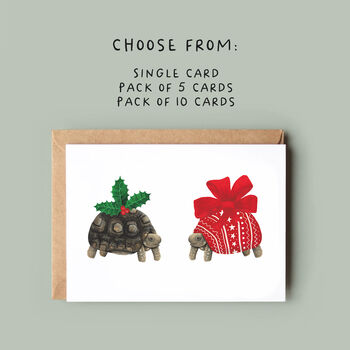 Christmas Tortoise Christmas Cards, 4 of 11